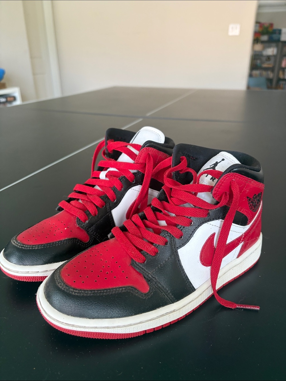 Nike Women’s Red Black White High-Top Sneakers-Size 7